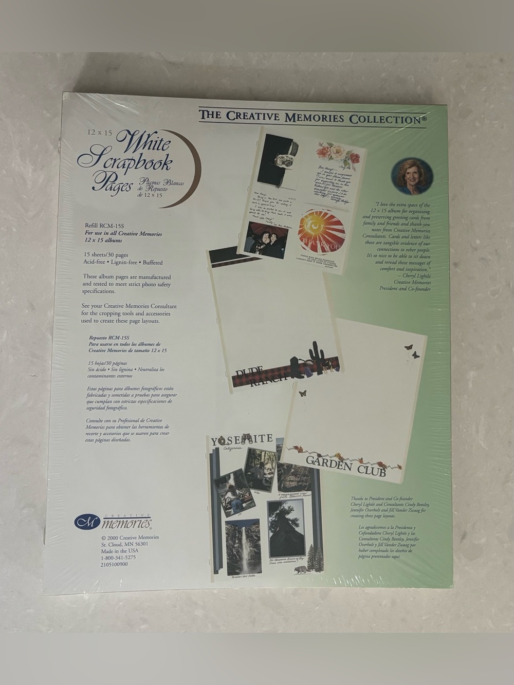 Creative Memories 12X15 White Scrapbook Pages